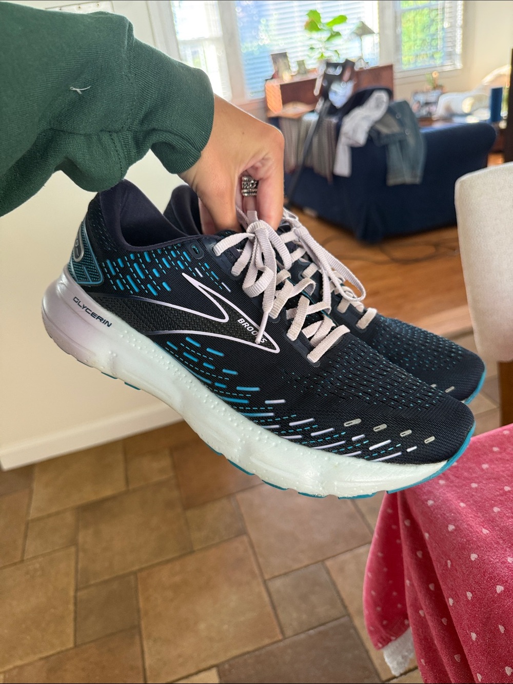 Brooks Women's Black & Teal Running Shoes - Glycerin